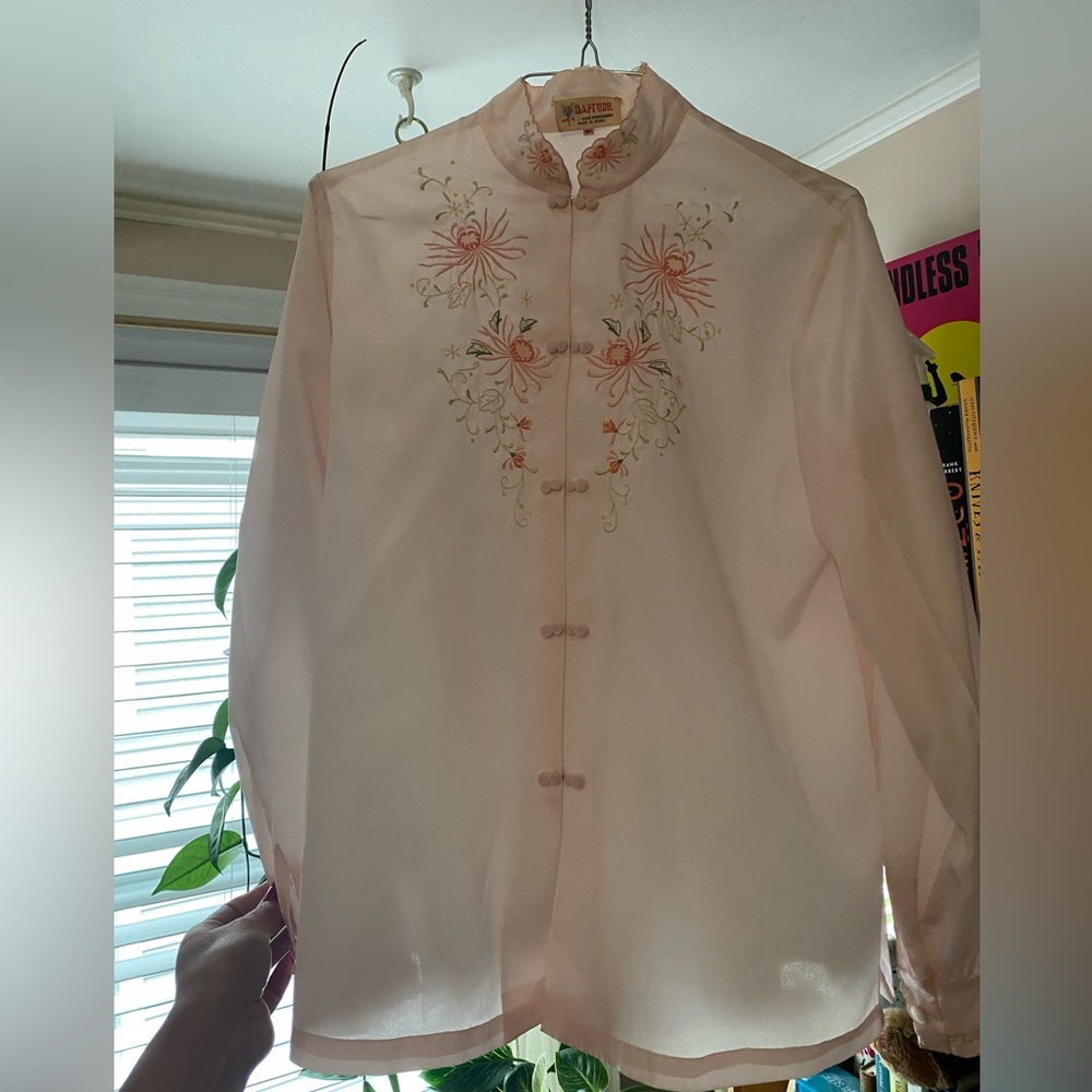 100% Silk Vintage Daffodil Blouse